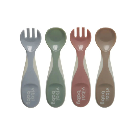 Vital Baby Nourish Chunky Cutlery Natural Pack of 4