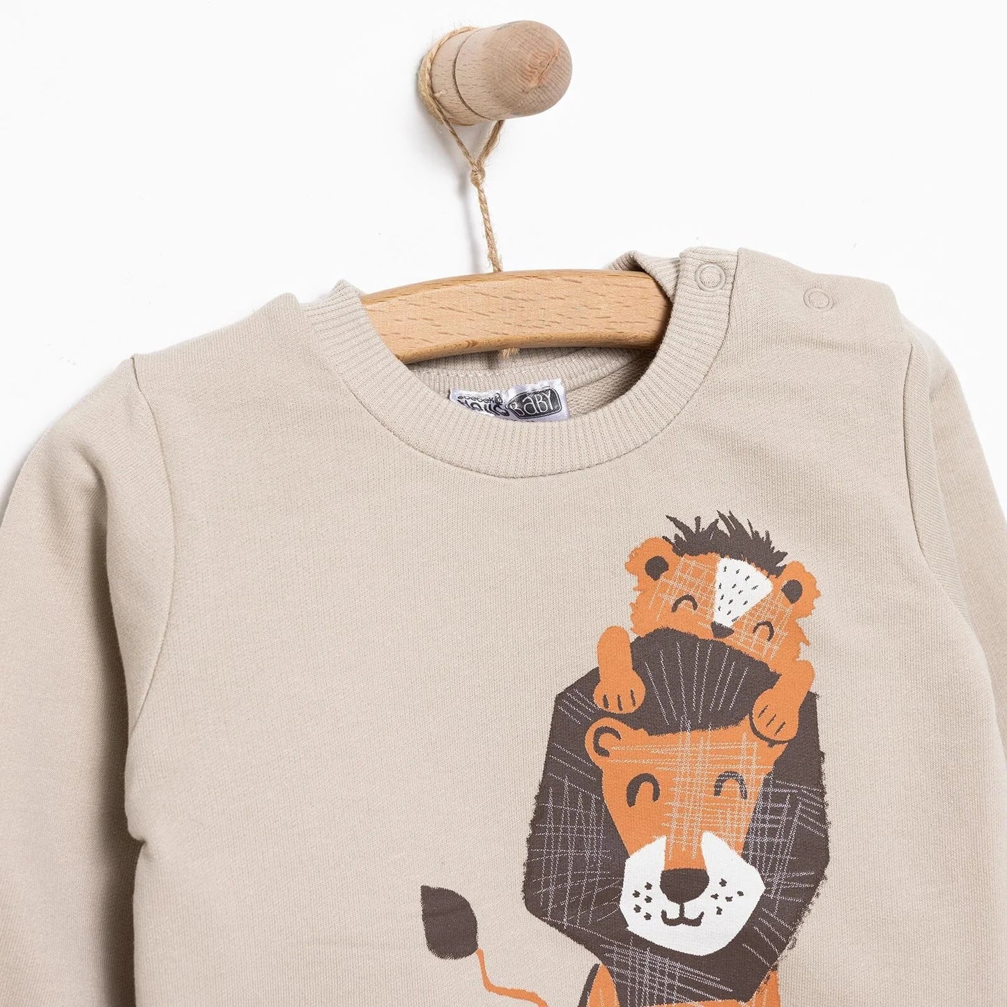 HelloBaby Basic Lion Sweatshirt - Mink