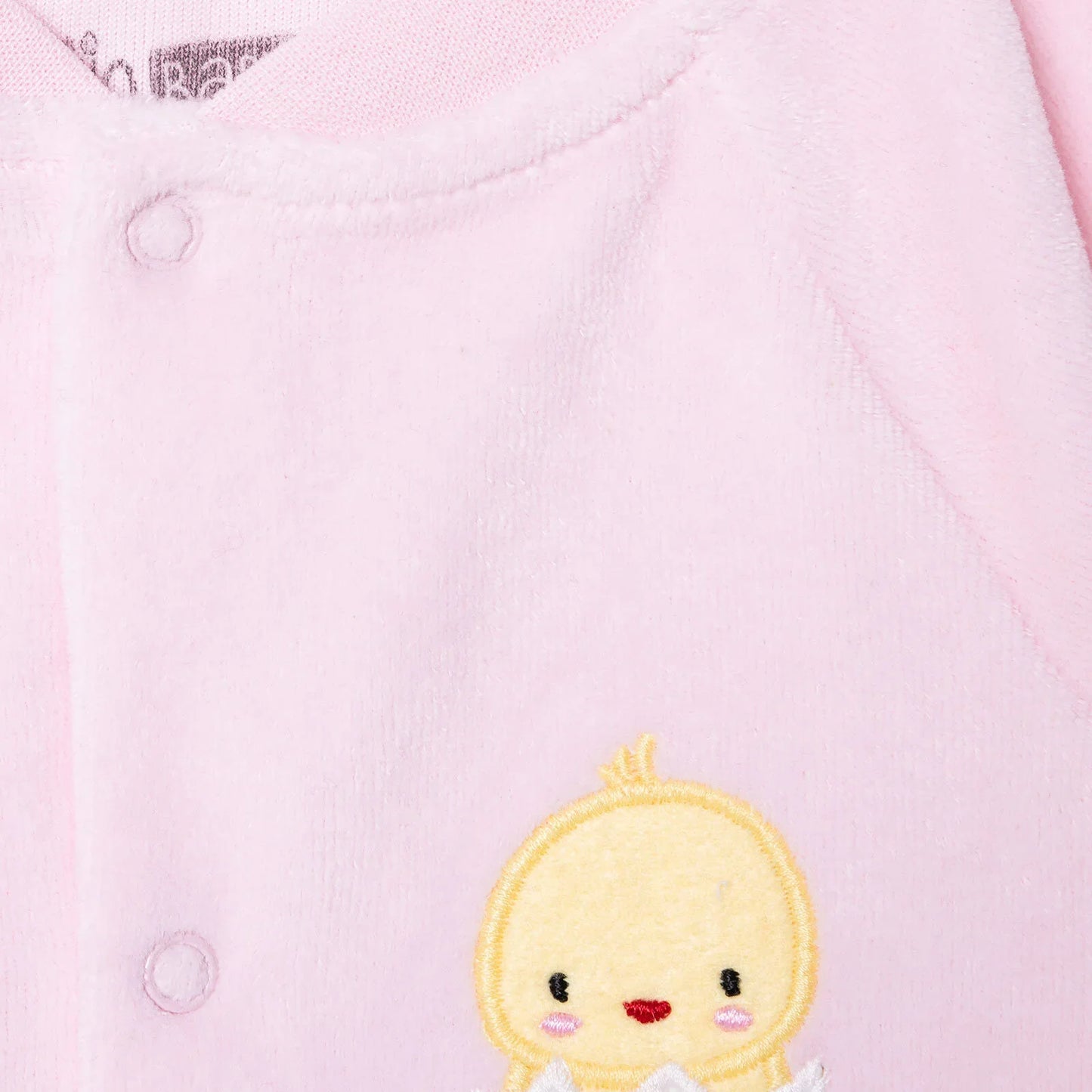 HelloBaby Newborn Velvet Footlesss Jumpsuit - Light Pink