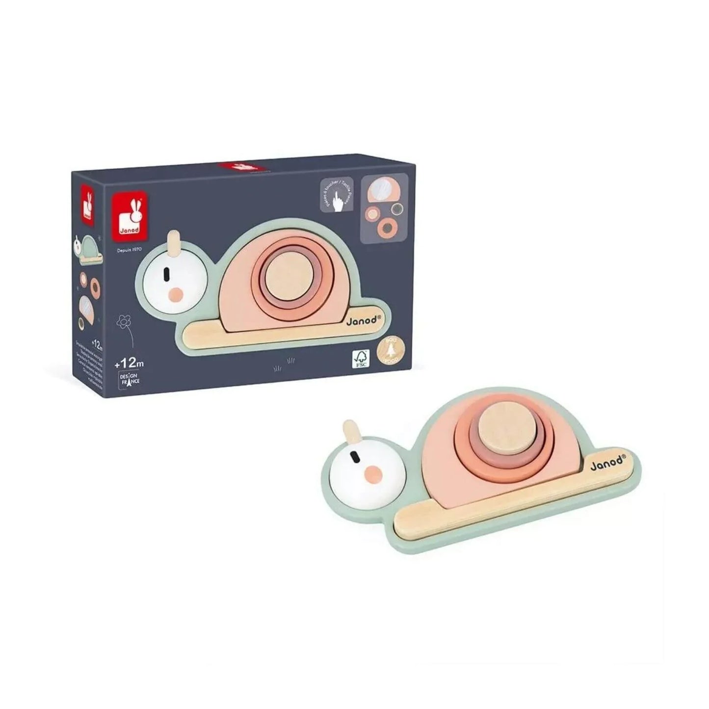 Janod Stackable Sensory Snail Sweet Cocoon