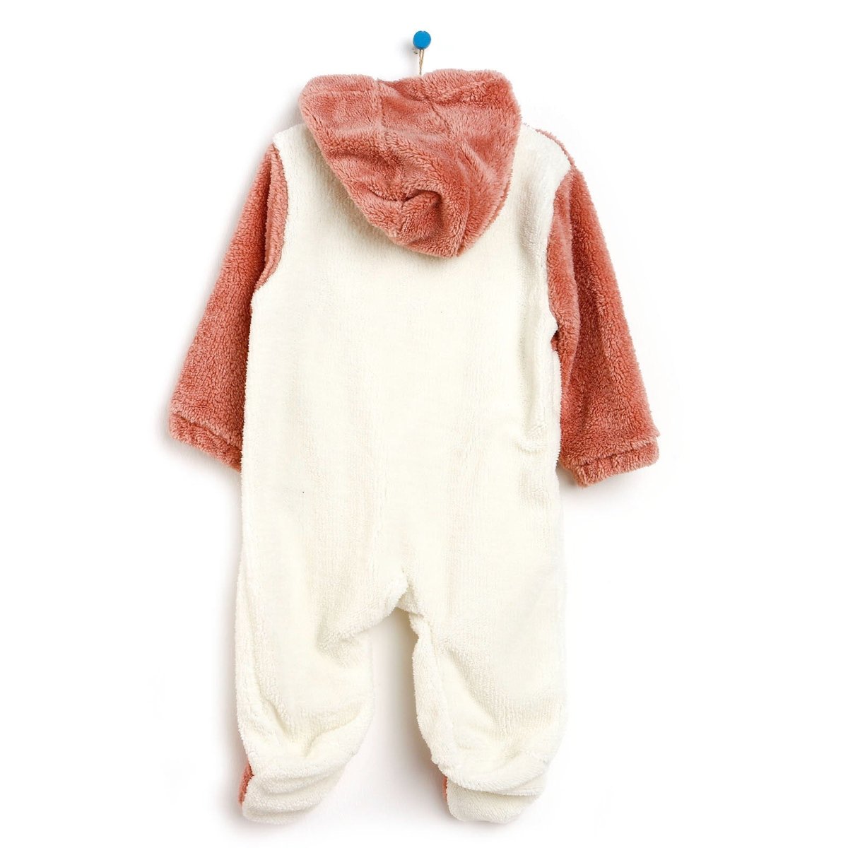 Midimod Newborn Fox Welsoft Footed Jumpsuit - Powder
