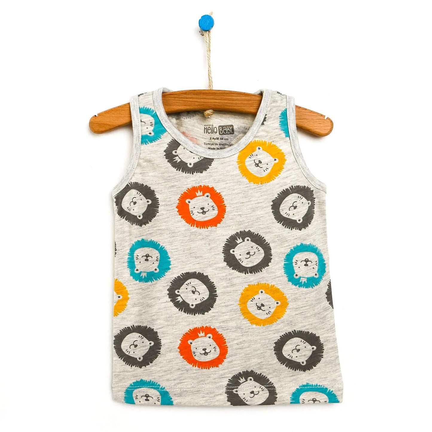 HelloBaby Basic Baby Boy Tank Top - Snow Melange