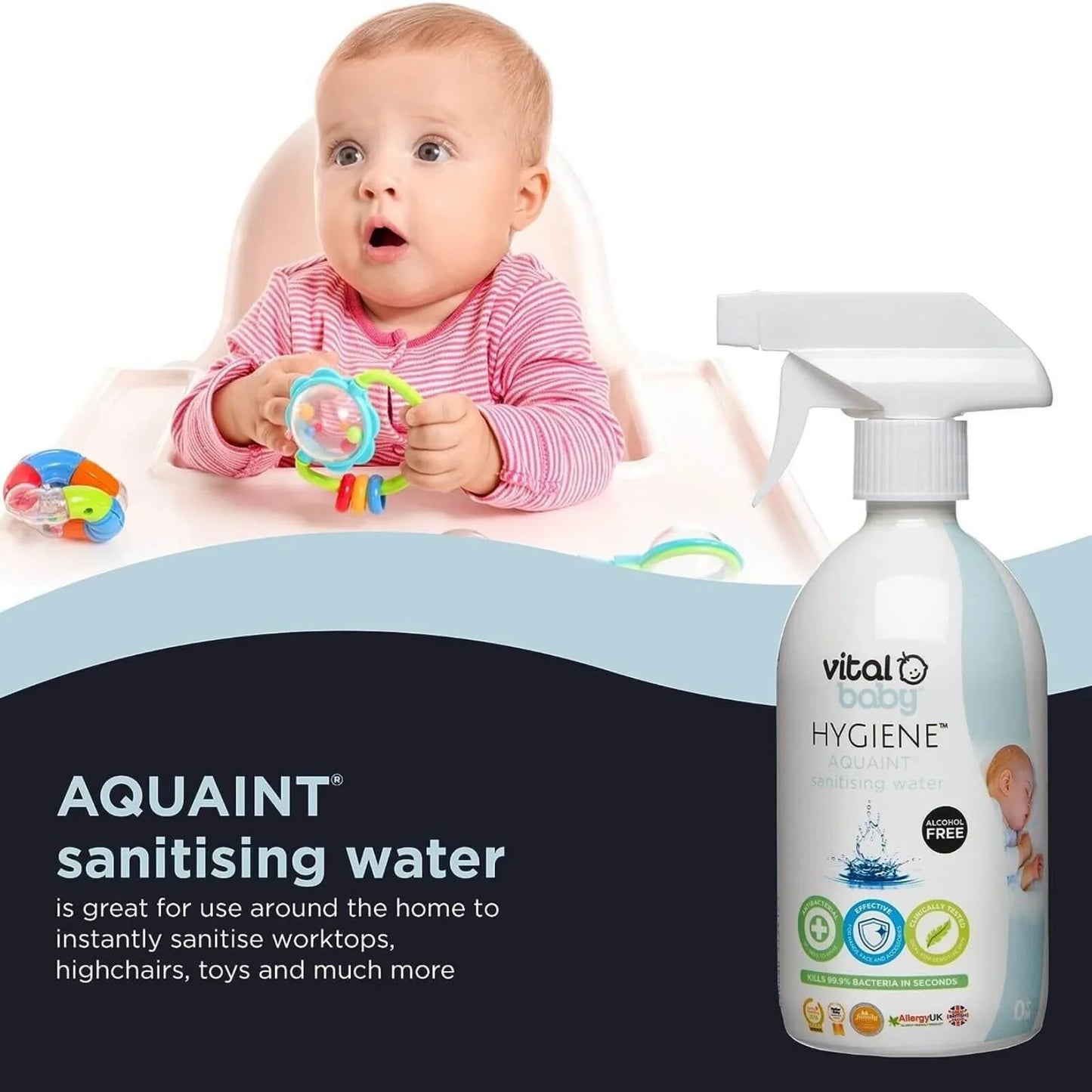 Vital Baby Hygiene Aquaint Cleansing Water 500ml