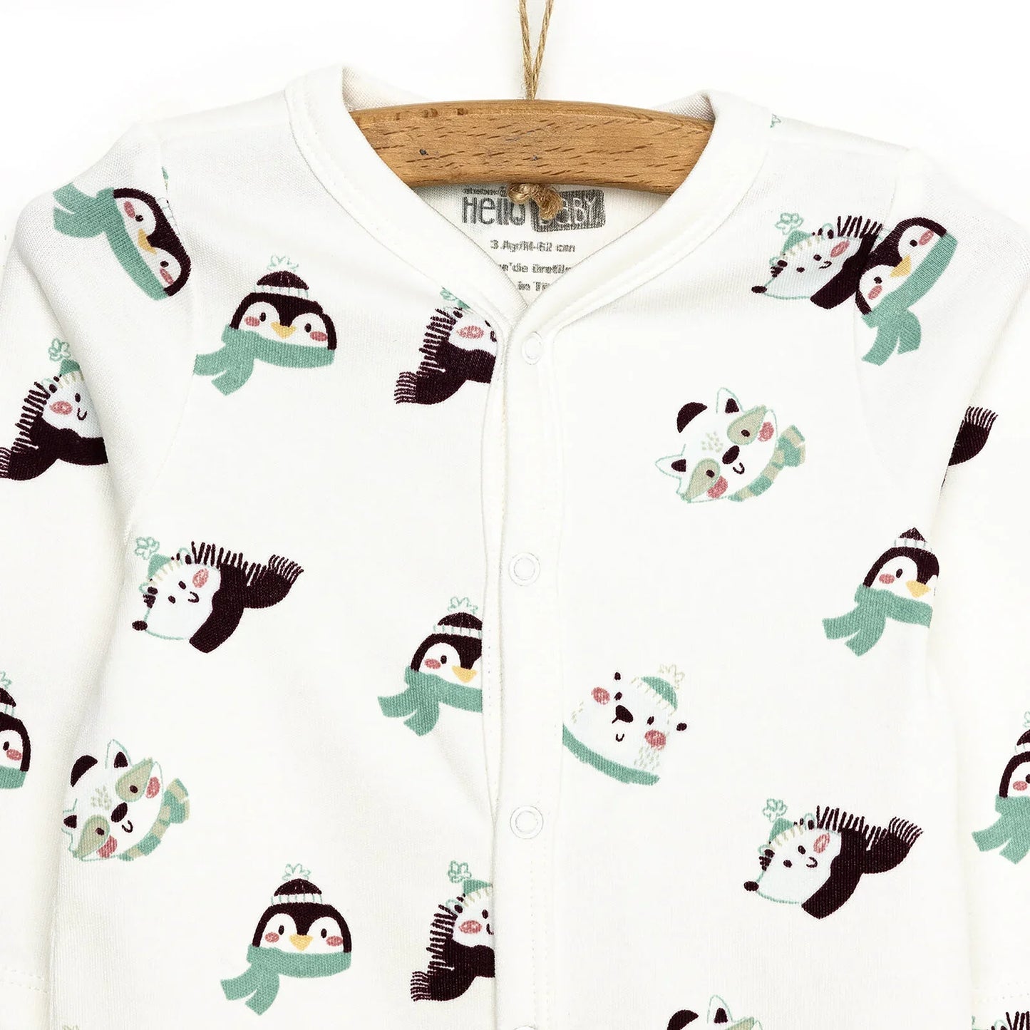 HelloBaby Footed Jumpsuit with Hat - Multicolour