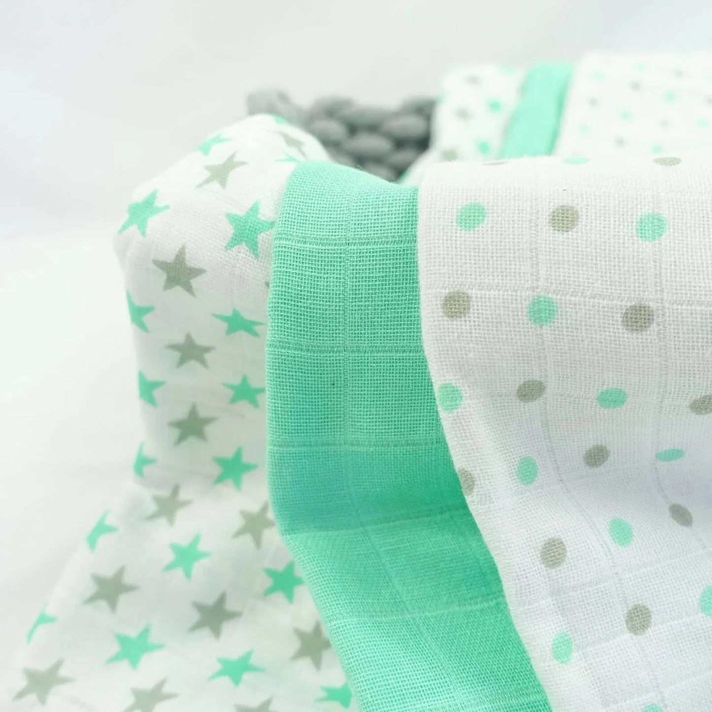 MuslinZ 12 Pack Muslin Squares 70x70cm - Mint