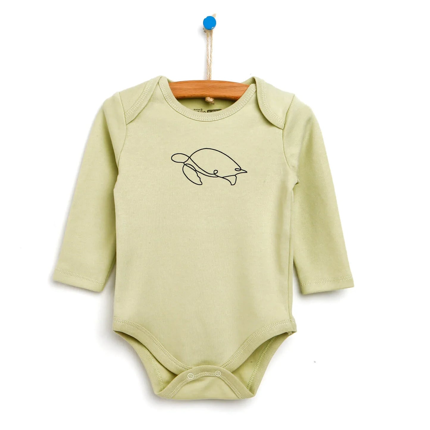 HelloBaby Long Sleeve Bodysuit - Khaki