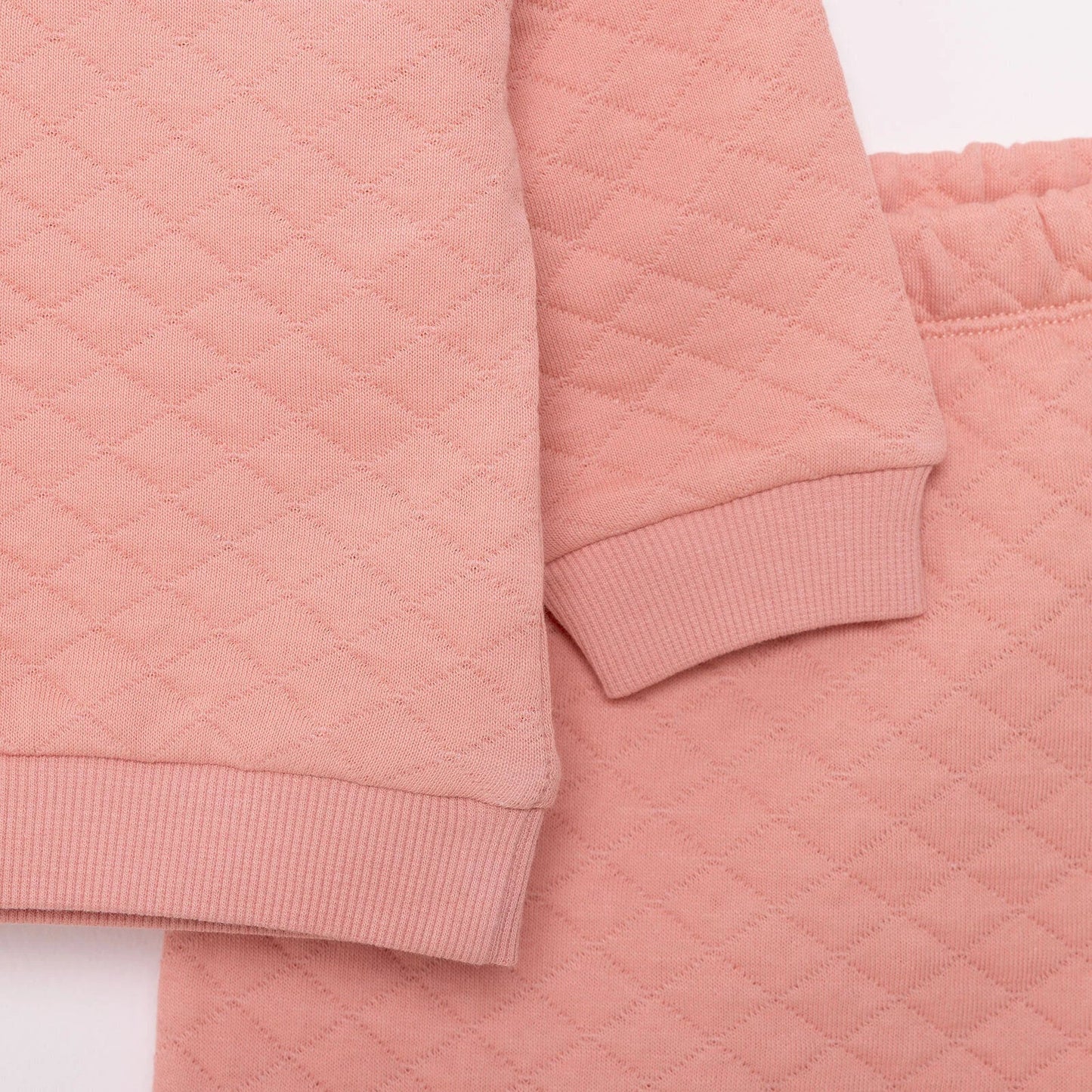HelloBaby Newborn Quilted Sweatshirt-Footed Bottom - Dark Pink