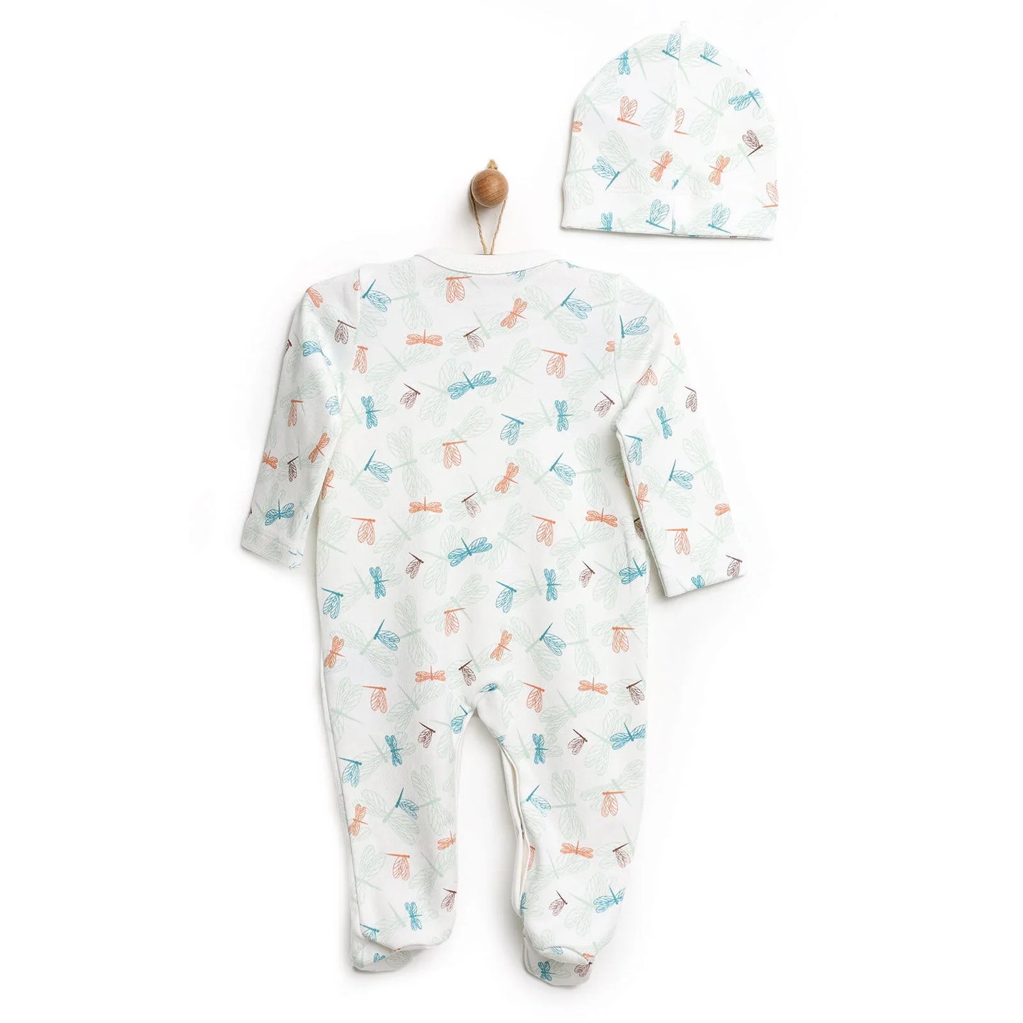HelloBaby Footed Jumpsuit with Hat - Green