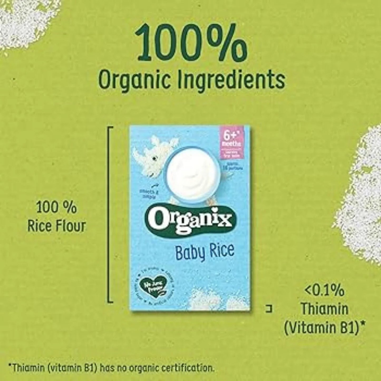 Organix Baby Rice 6+ months 100g
