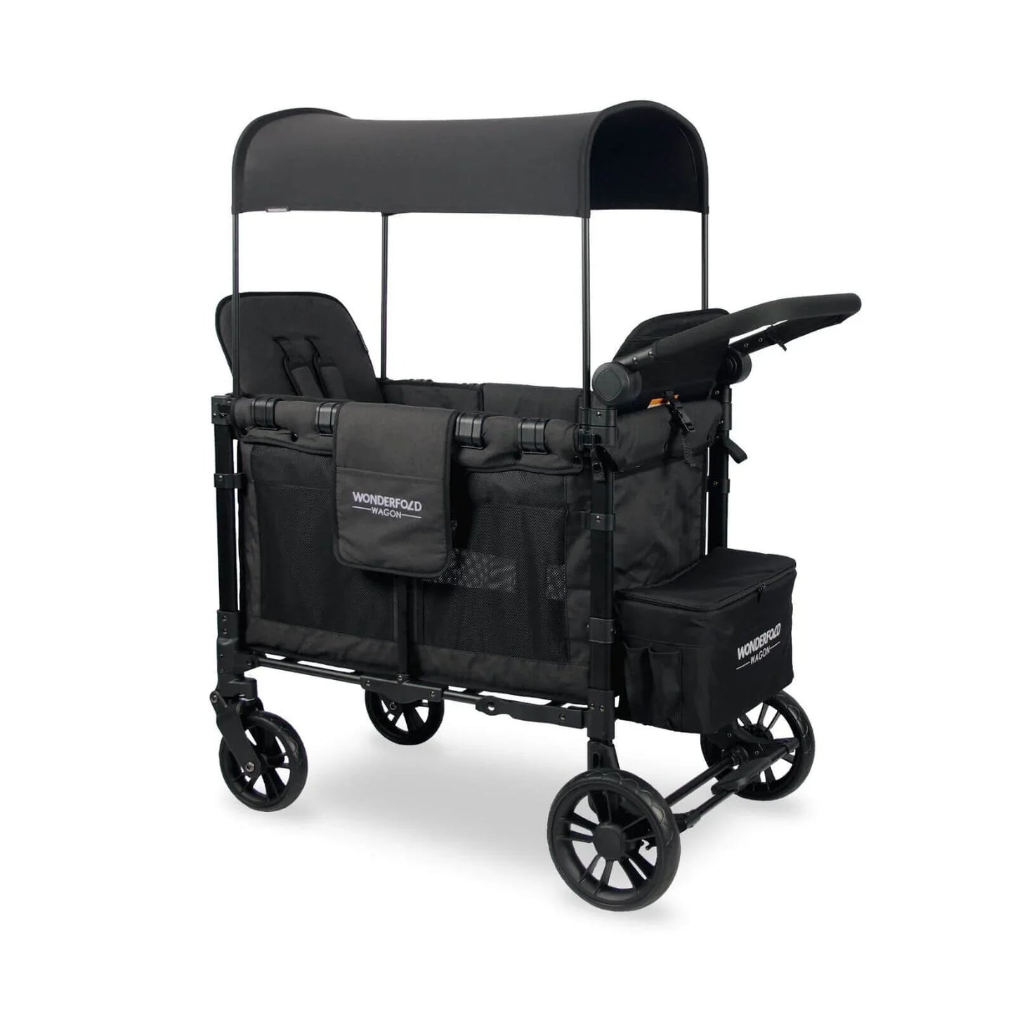 Wonderfold W2 Elite Double Stroller Wagon - Volcanic Black