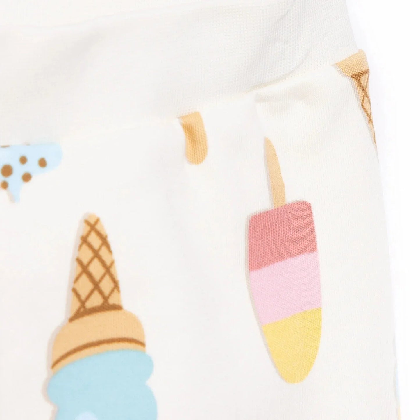 HelloBaby Baby Girl Basic Ice Cream Printed Footless Bottom 2 pcs - Pink