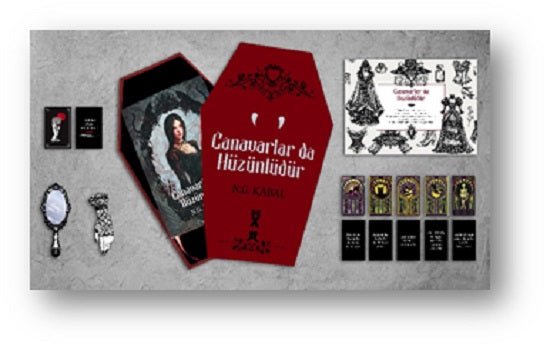 Canavarların da Kalbi Varmış 2: Canavarlar da Hüzünlüdür (Ciltli - Kutulu) – N.G. Kabal – Dex Yayınevi – kitap kapağı