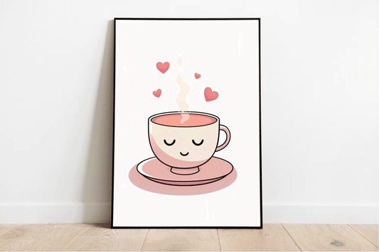 Captivating Cup of Tea Art Print – Whimsical Cozy Artwork - mezetto KEOLIX KEOLIX