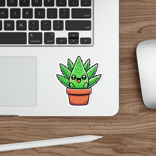 Cartoon Aloe Vera Sticker – Cute Plant Lover Vinyl Decal - mezetto KEOLIX KEOLIX