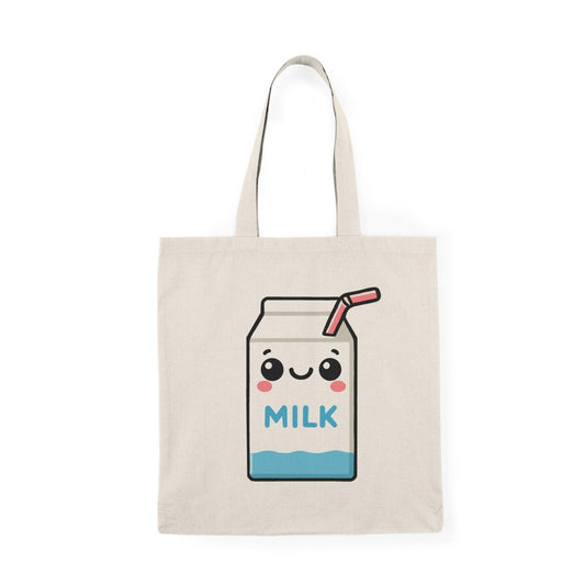 Cartoon Milk Carton Tote – Nostalgic Pastel Eco Shopper - mezetto KEOLIX KEOLIX