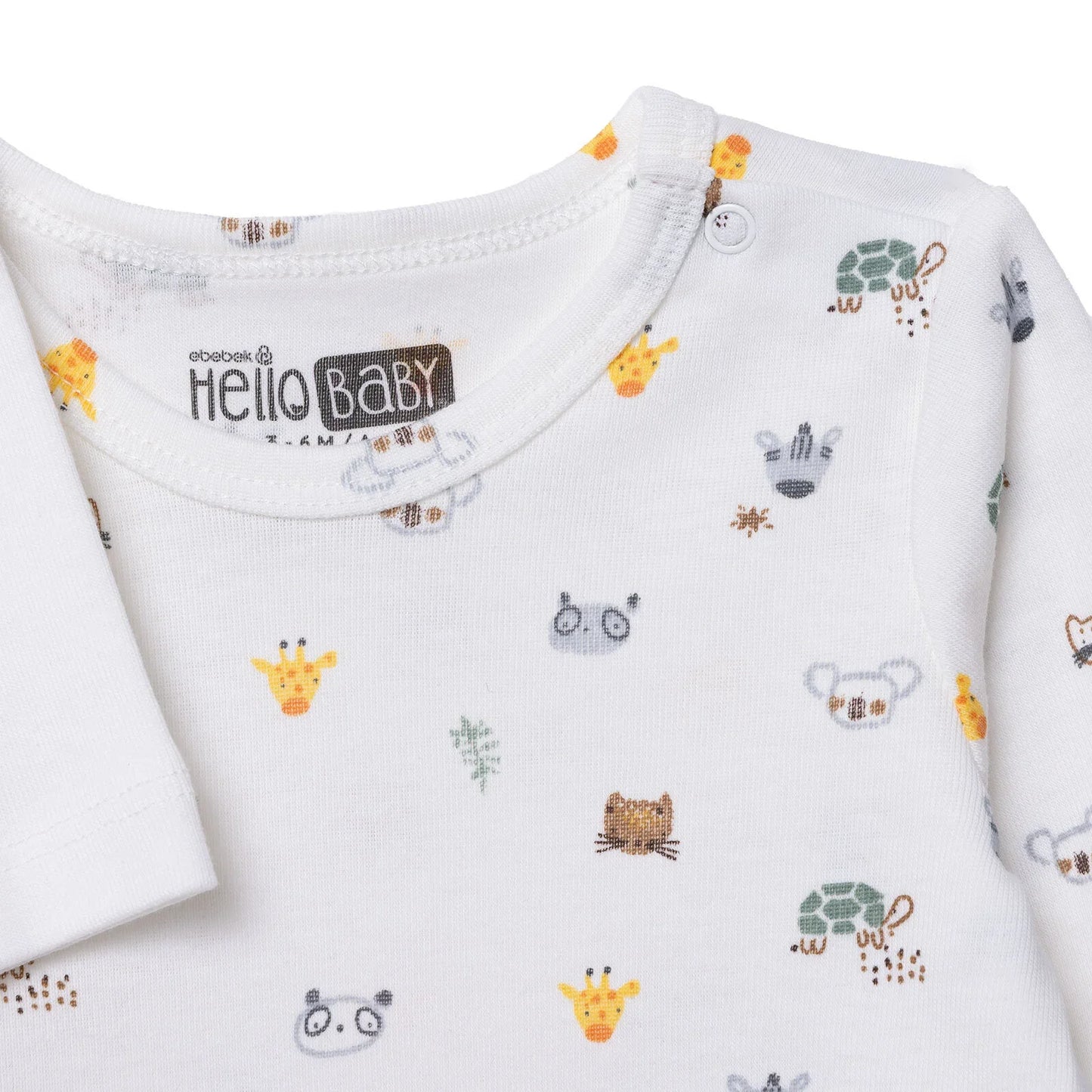 HelloBaby Long Sleeve Body 2 Pack - Ecru