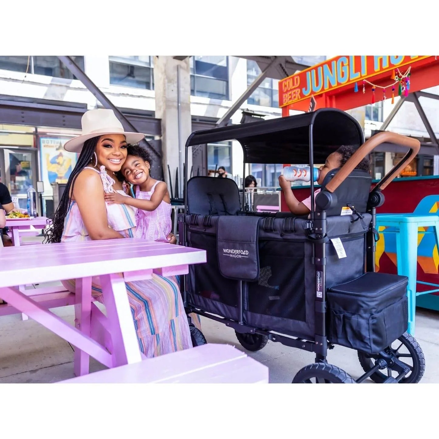 Wonderfold W2 Luxe Double Wagon - Volcanic Black