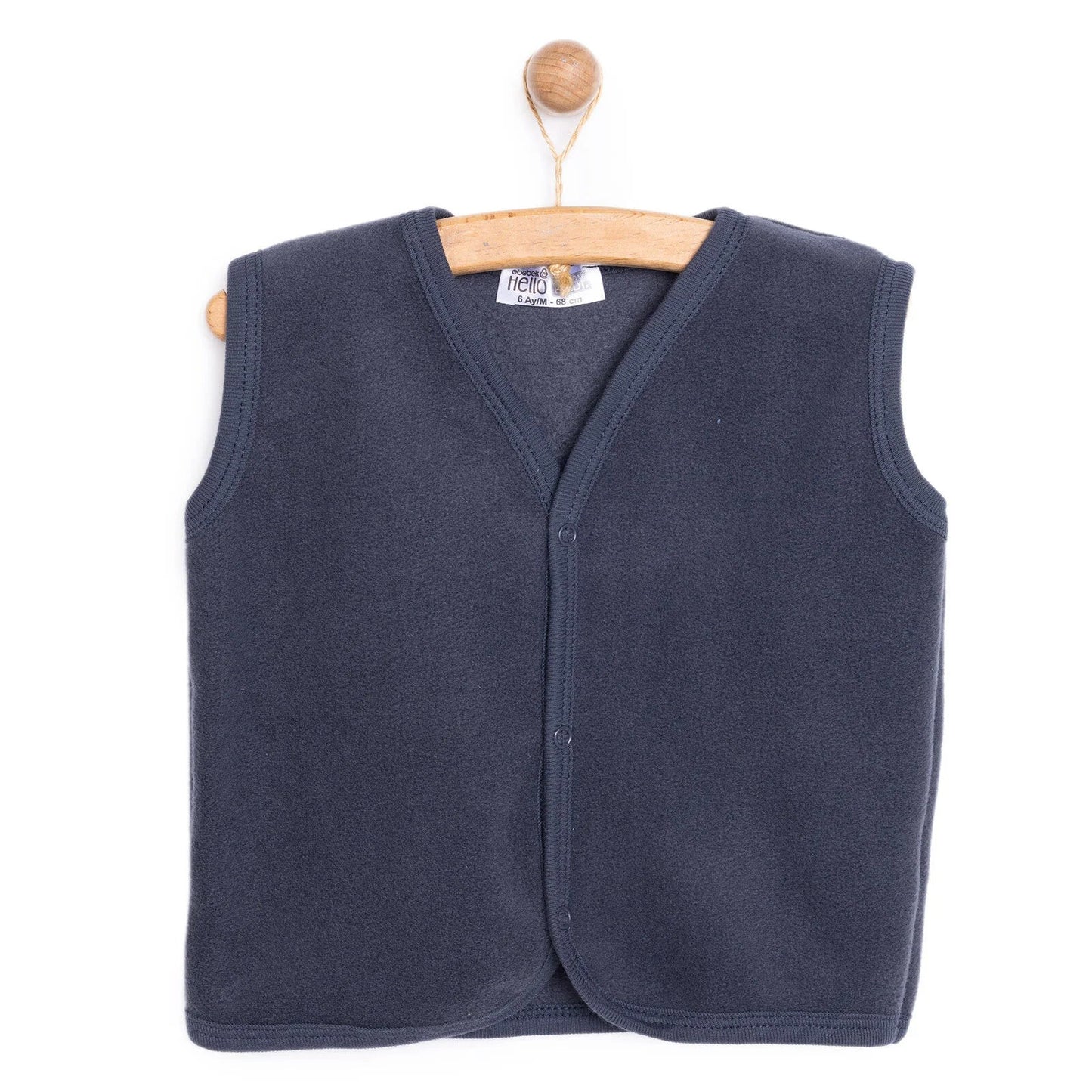HelloBaby Basic Fleece Vest - Dark Grey