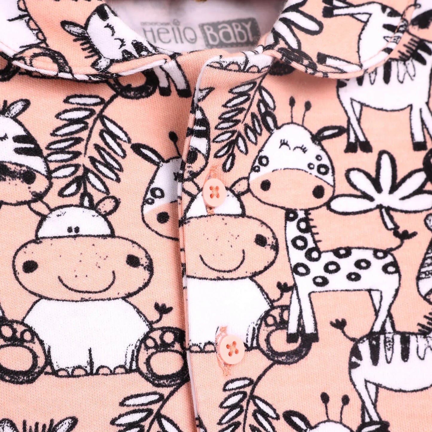 HelloBaby Baby Girl Shirt Collar Pyjamas