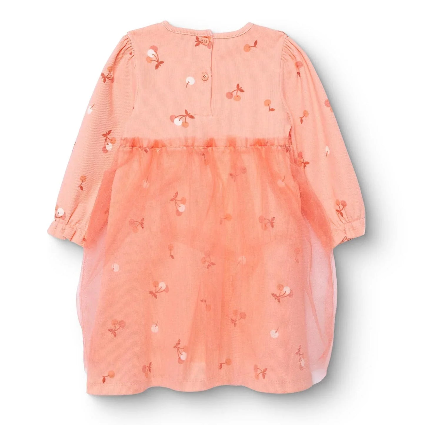 HelloBaby Winter Cherry Dress - Salmon