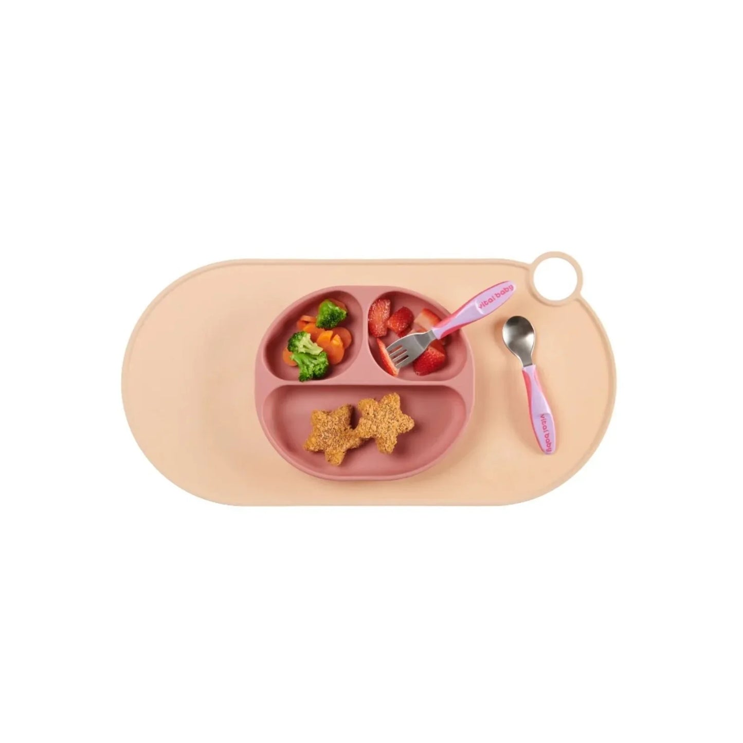 Vital Baby Nourish Silicone Suction Plate - Blush Raspberry