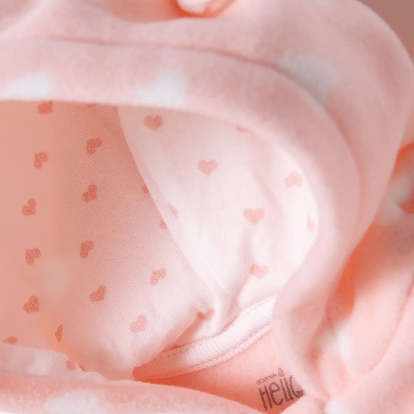 HelloBaby Newborn Polar Footed Jumpsuit - Pink Printed