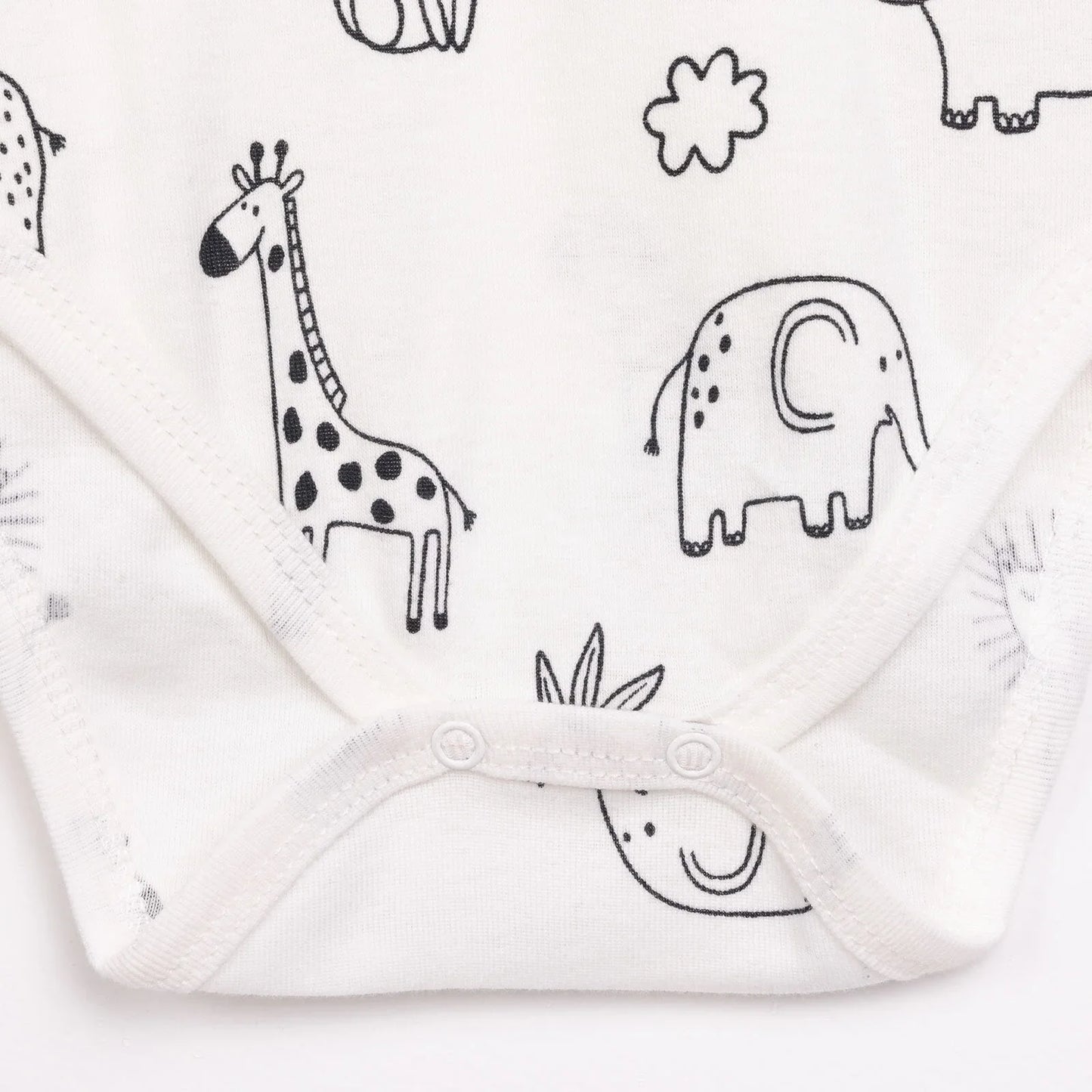HelloBaby Boy Short Sleeve Bodysuit - Ecru