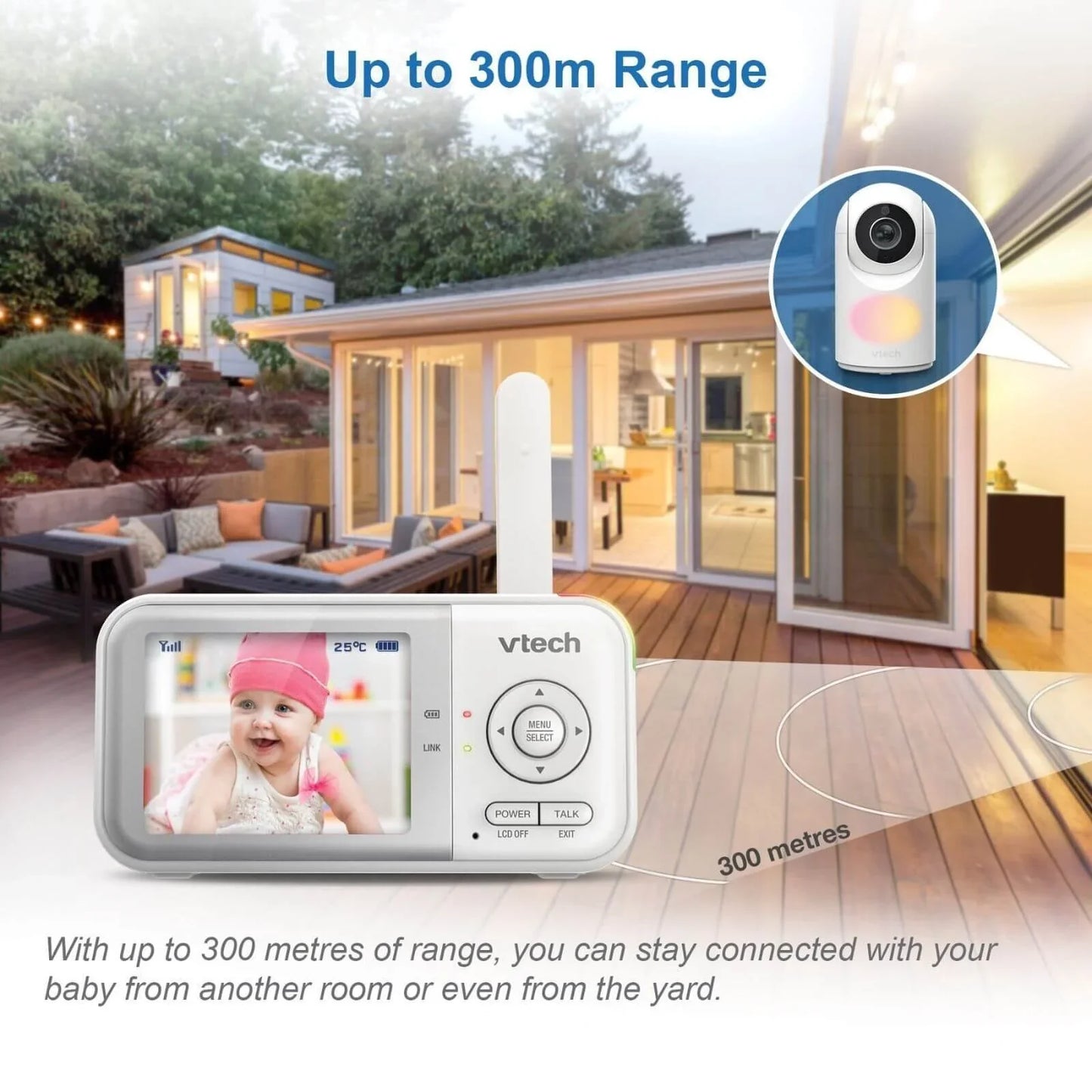 VTech - VM3263 2.8" Pan & Tilt Video Monitor with Night Light