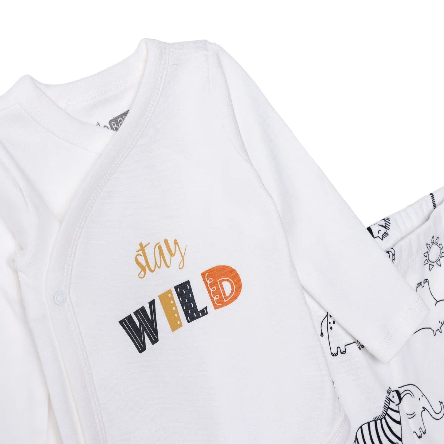 HelloBaby Newborn Body Footed Bottom - Ecru