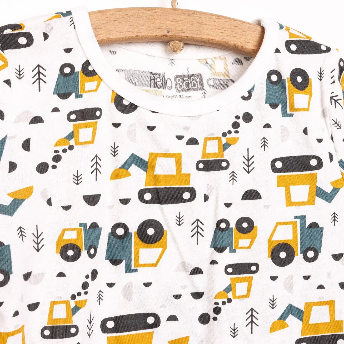 HelloBaby Baby Boy Short Sleeve Pyjamas Set - Ecru