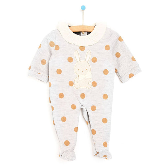 Cassiope Newborn Biscuits Footed Jumpsuit - Grey