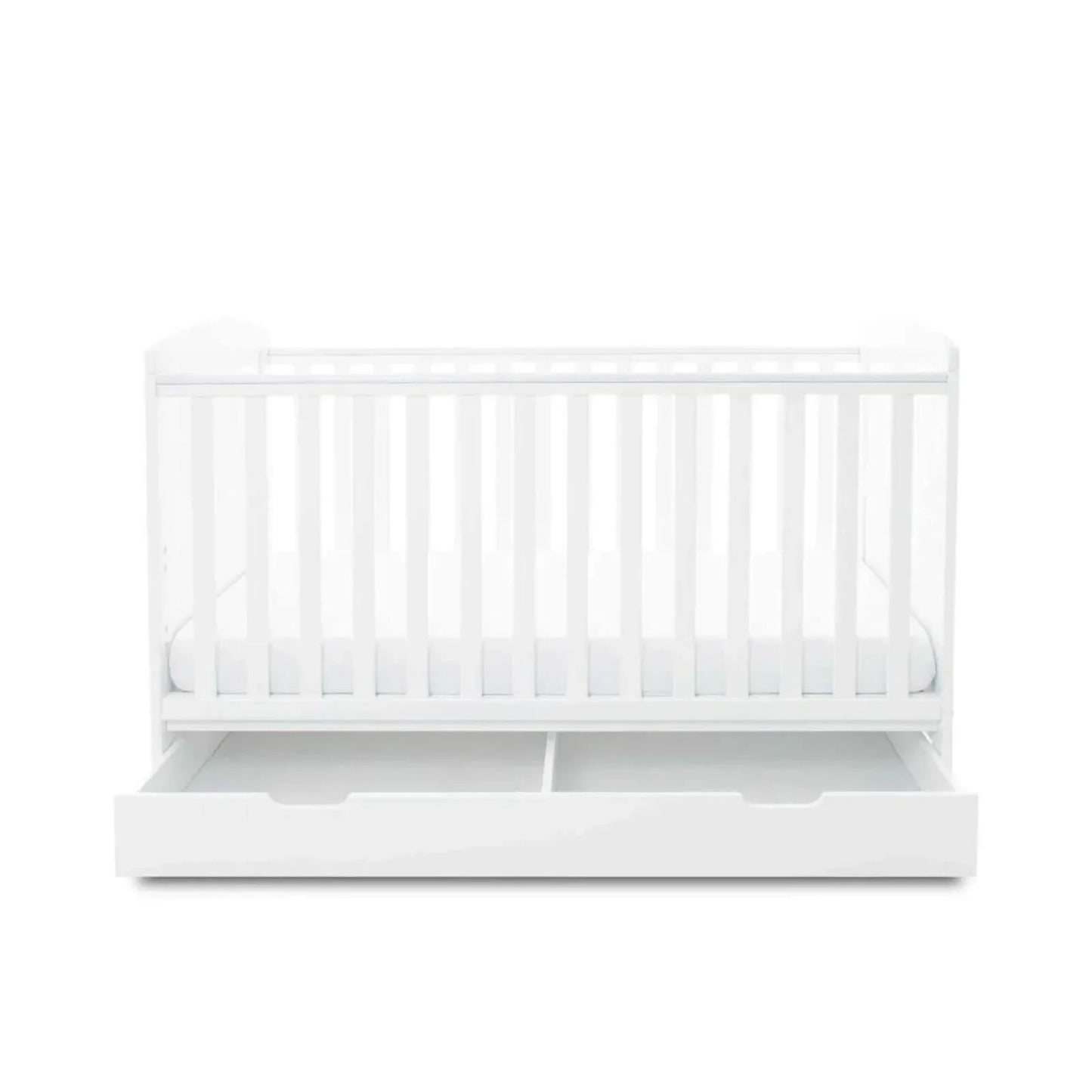 Ickle Bubba Coleby Classic Cot Bed & Under Drawer White - Without Mattress