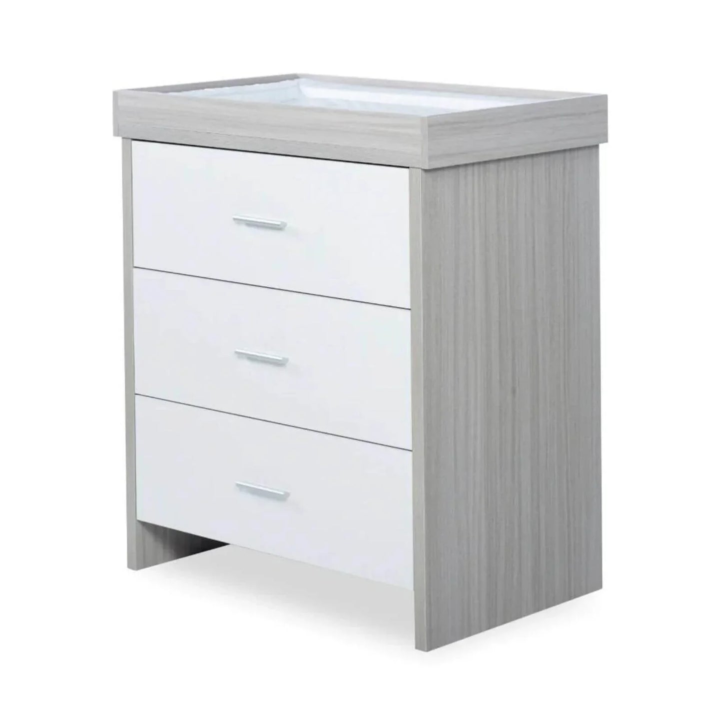 Ickle Bubba Pembrey Changing Unit & Chest - Ash Grey & White