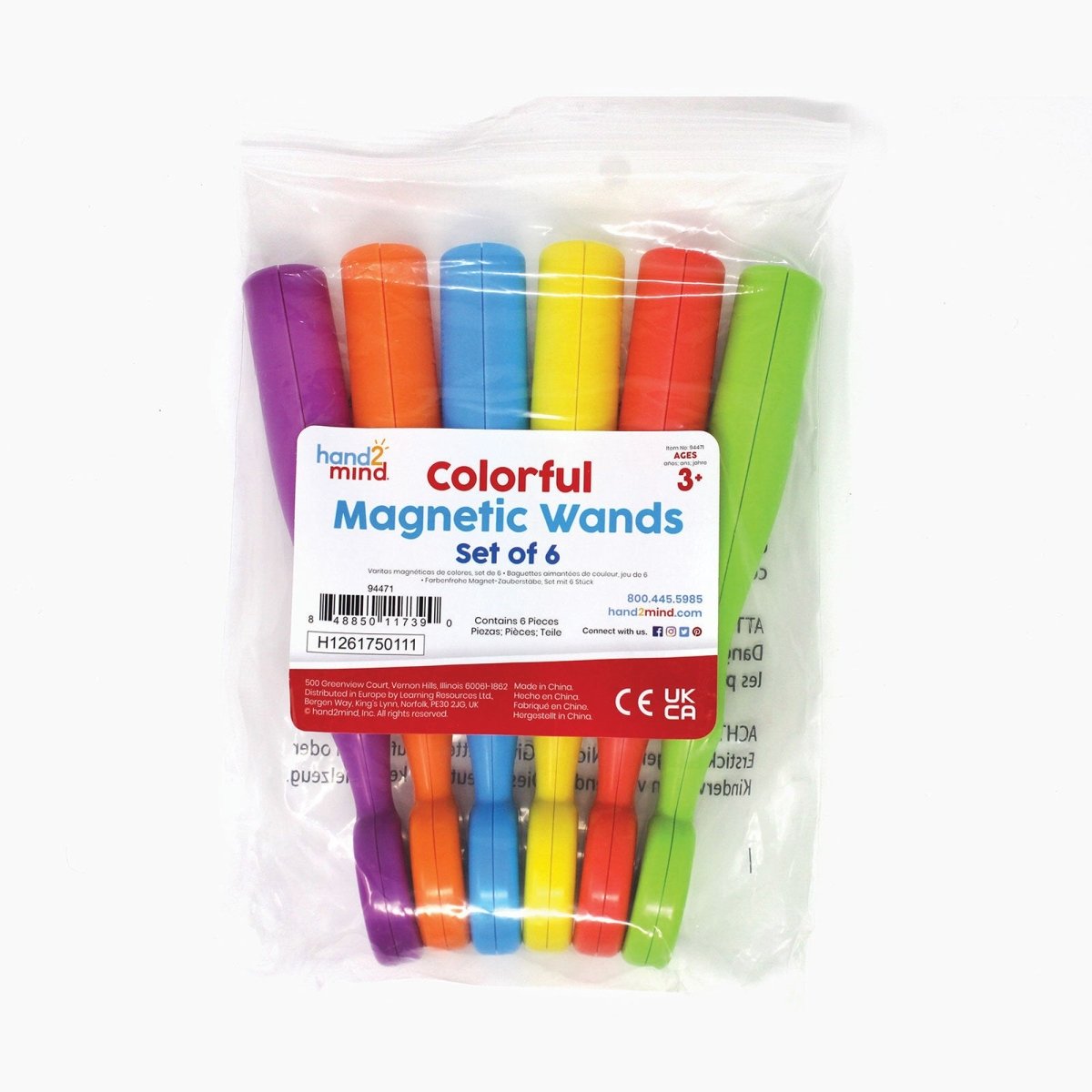 Learning Resources Colourful Magnetic Wands (Set of 6)