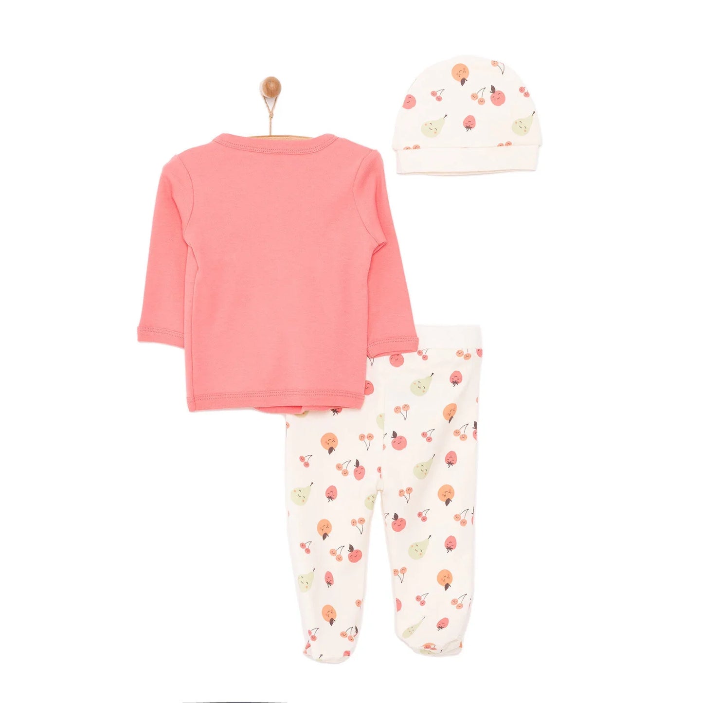 HelloBaby Newborn Baby Top-Hat-Footed Set - Ecru