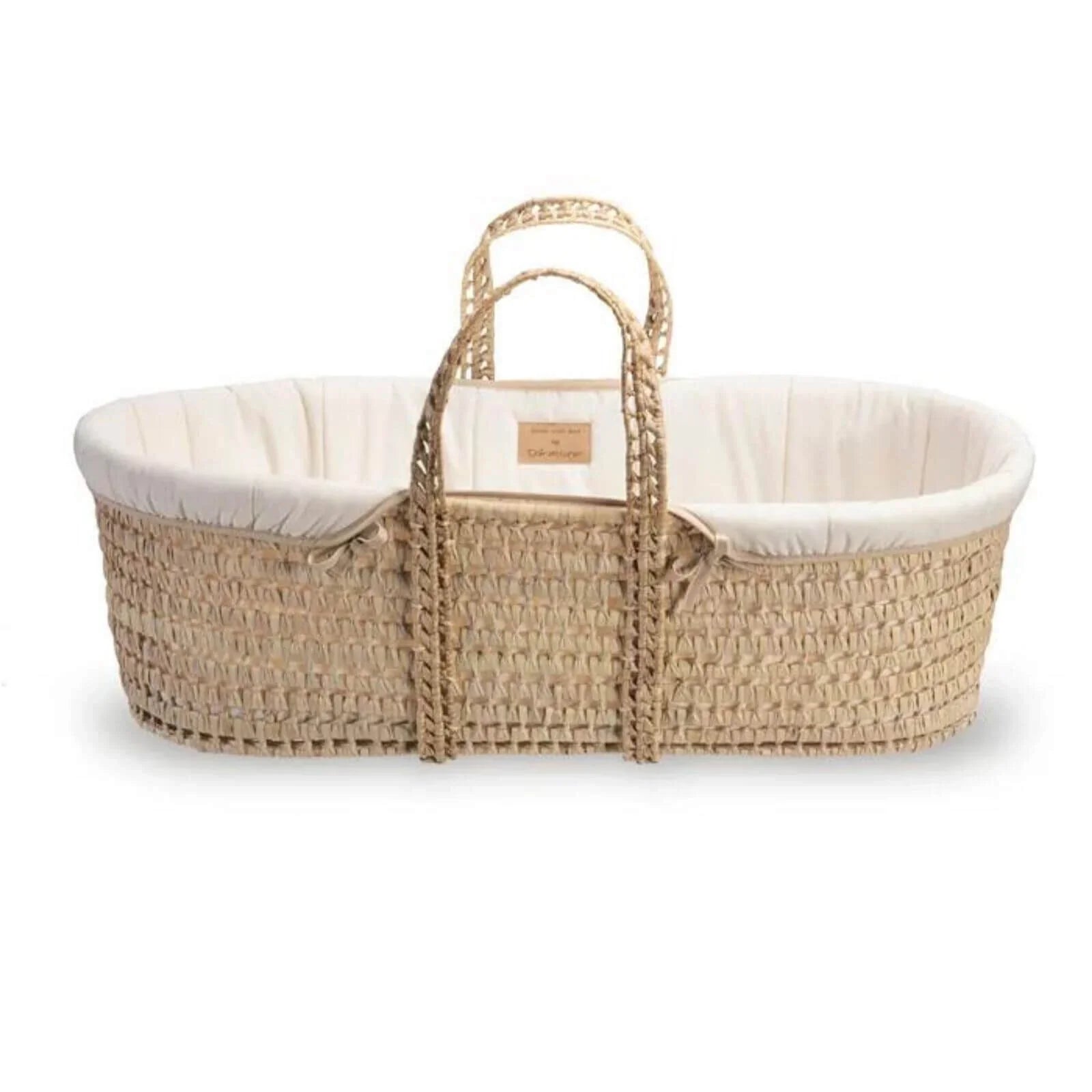 Clair de Lune Cream Organic Palm Moses Basket - Cream