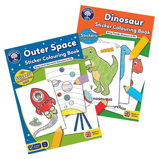 Orchard Toys Dinosaur and Outerspace Colouring Books