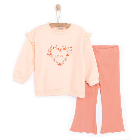 HelloBaby Sweatshirt Footless Bottom - Salmon