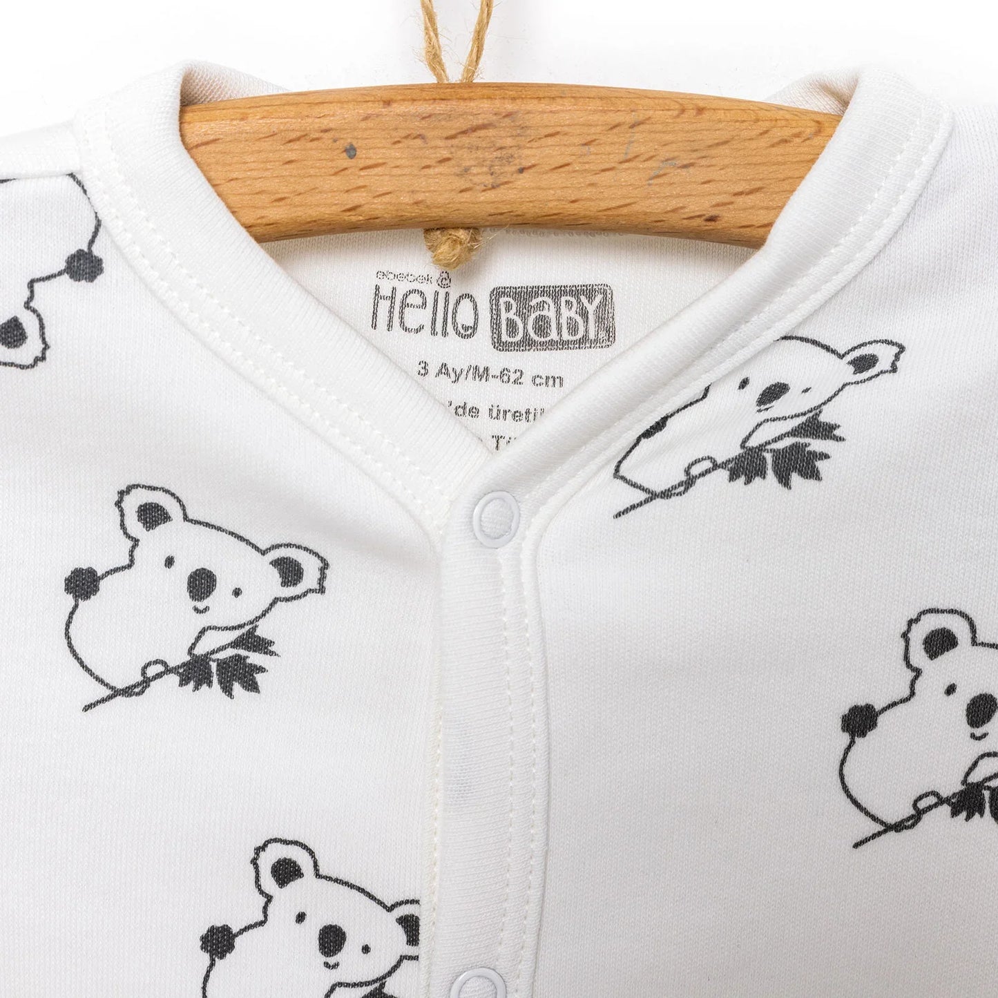 HelloBaby Footed Jumpsuit with Hat - Black