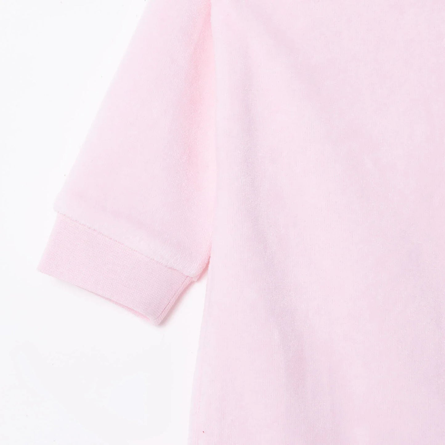 HelloBaby Newborn Velvet Footlesss Jumpsuit - Light Pink