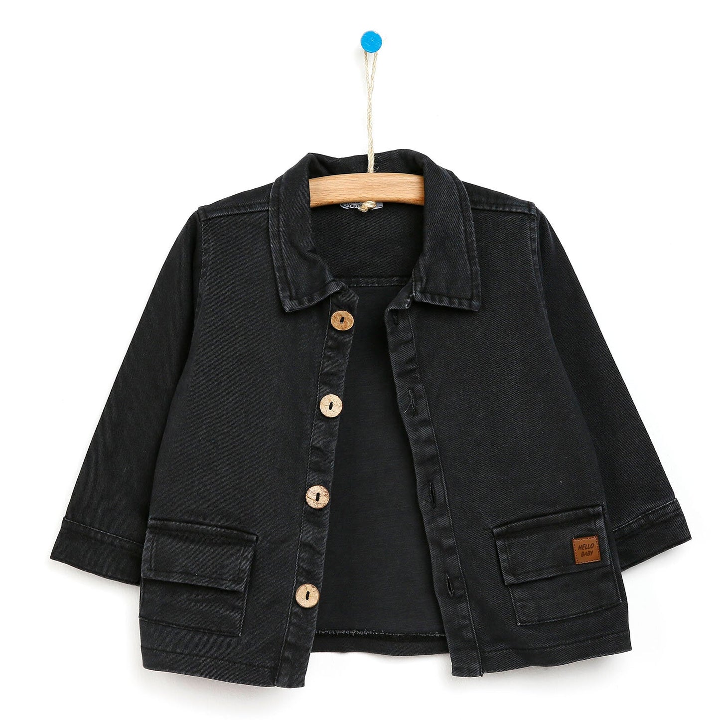 HelloBaby Basic Baby Boy Gabardine Jacket - Anthracite