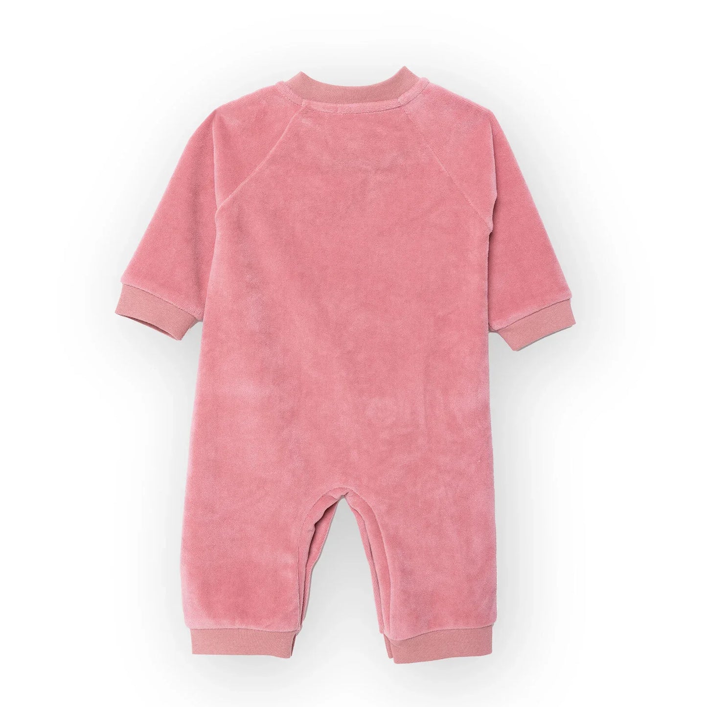HelloBaby Newborn Velvet Footlesss Jumpsuit - Dark Pink