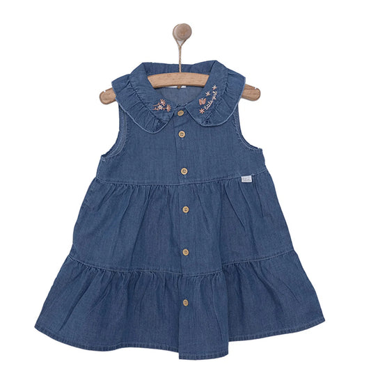 Bebetto Ponpon Team Girl Dress - Indigo