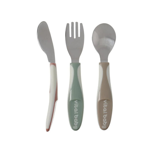 Vital Baby Nourish Big Kid Cutlery Pack of 3 - Natural