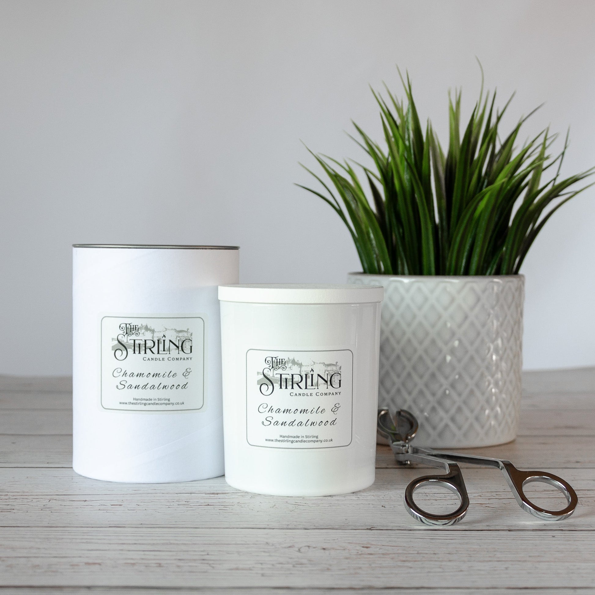 Chamomile & Sandalwood - Large Candle - mezetto Shopify Collective The Stirling Candle Company