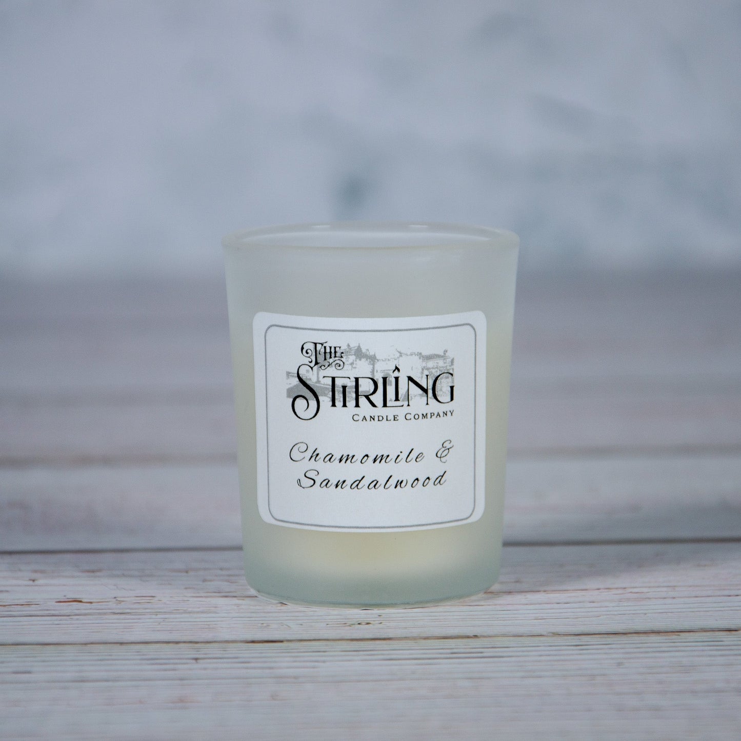 Chamomile & Sandalwood - Small Candle - mezetto Shopify Collective The Stirling Candle Company