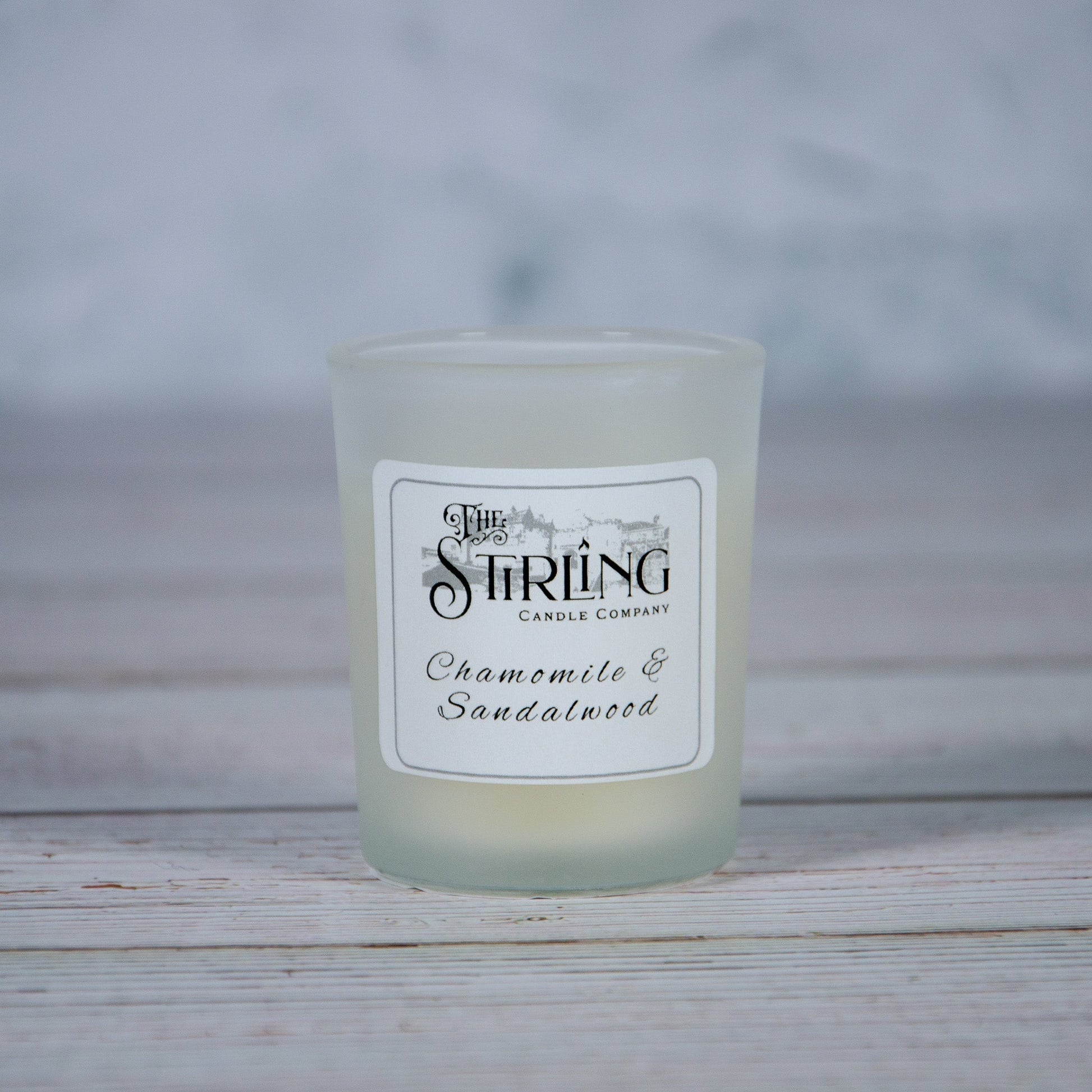Chamomile & Sandalwood - Small Candle - mezetto Shopify Collective The Stirling Candle Company
