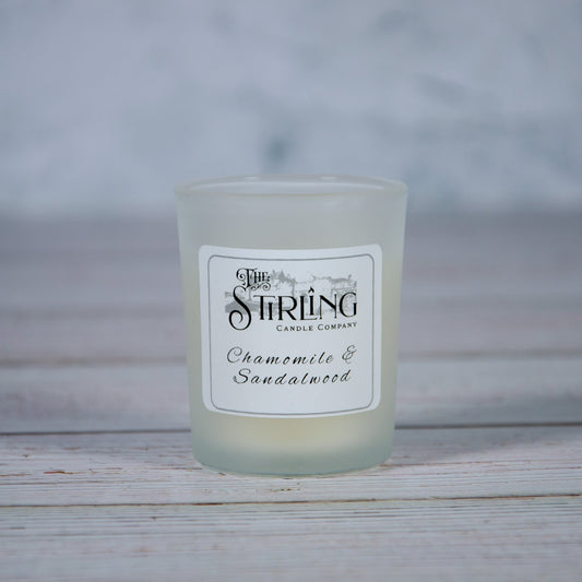 Chamomile & Sandalwood - Small Candle - mezetto Shopify Collective The Stirling Candle Company