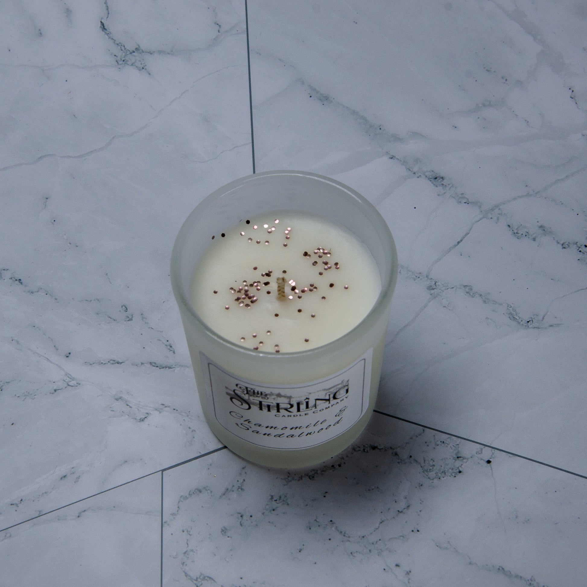 Chamomile & Sandalwood - Small Candle - mezetto Shopify Collective The Stirling Candle Company