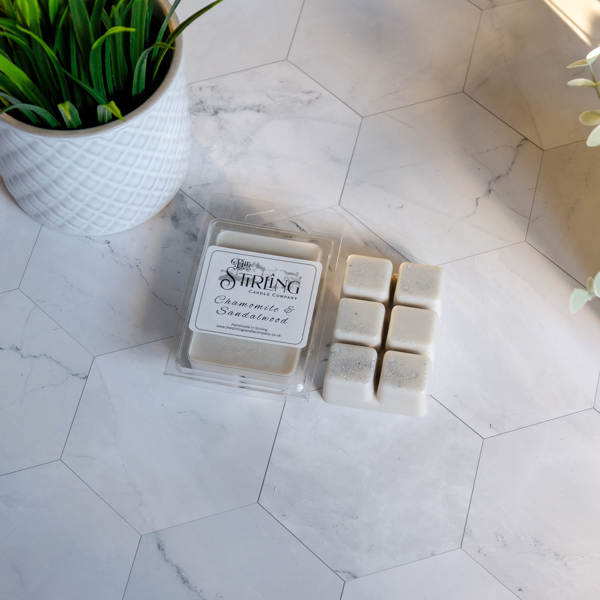 Chamomile & Sandalwood - Wax Melt Clamshell - mezetto Shopify Collective The Stirling Candle Company